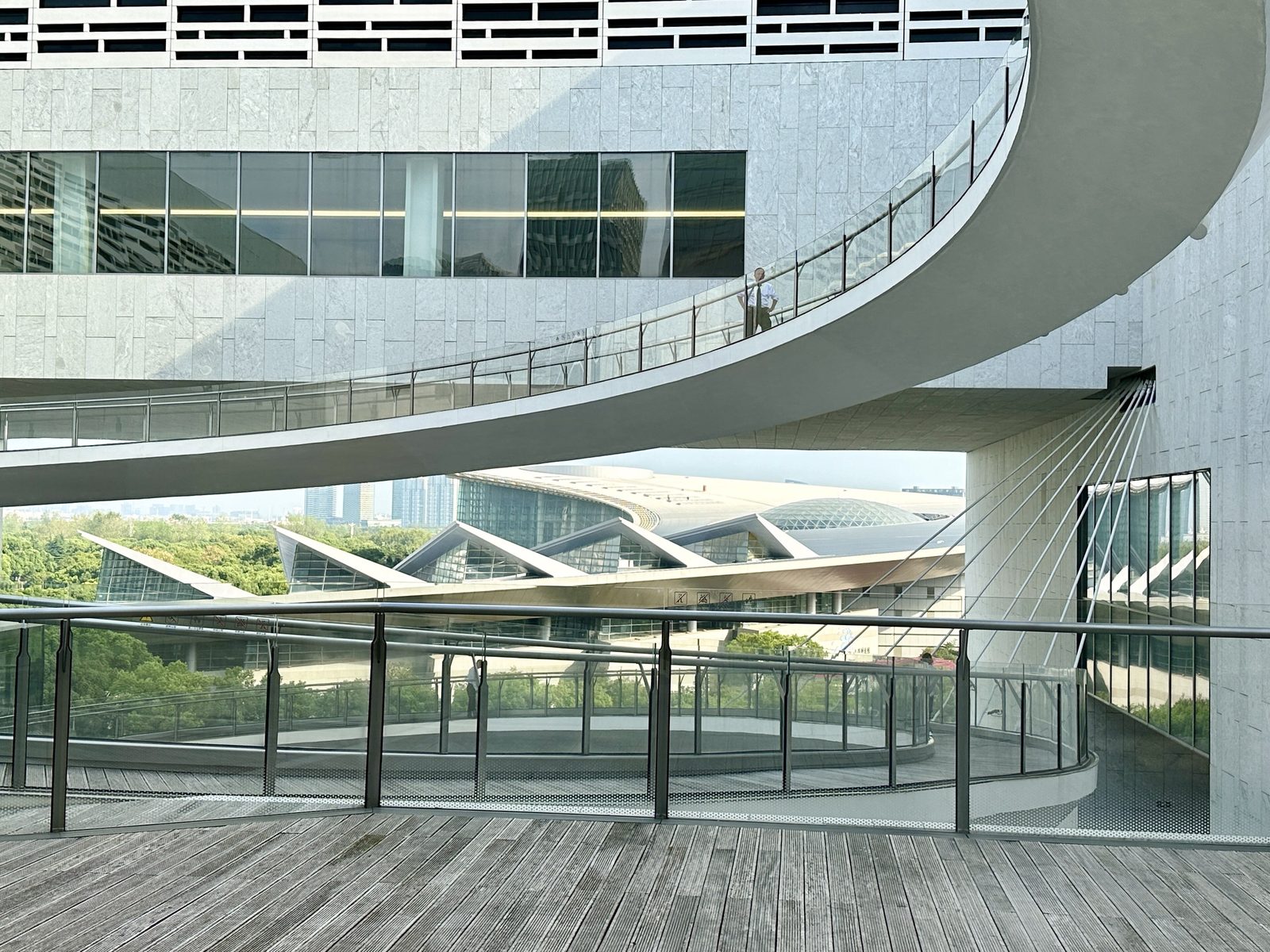 Balcony and atrium architecture inside Shanghai Museum East